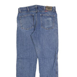WRANGLER Mens Regular Fit Blue Denim Jeans W34 L32 Classic Cotton Blend Zip