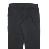 DICKIES Mens Cotton Blend Black Regular Fit Straight Leg Trousers W40 L30