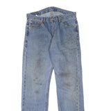 LEVI'S 505 Mens Jeans Blue Regular Straight Denim Medium W32 L33 Classic Cotton