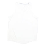 NIKE Womens White Sleeveless T-Shirt Athletic S Crew Neck Lightweight Sportswear