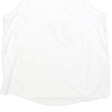 NIKE Womens White Sleeveless T-Shirt Athletic S Crew Neck Lightweight Sportswear
