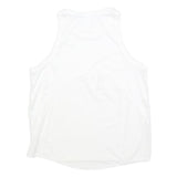 NIKE Womens White Sleeveless T-Shirt Athletic S Crew Neck Lightweight Sportswear