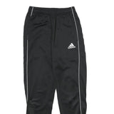 ADIDAS Mens Joggers Black & White Slim Tapered S W26 L30 Sports Logo