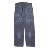 CARS JEANS Mens Jeans Blue Regular Straight Denim Medium W32 L34 Button Closure