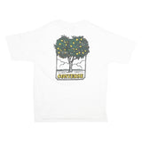 CONVERSE Womens White Graphic T-Shirt M Short Sleeve Crew Neck Lemon Tree Print