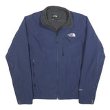 THE NORTH FACE Mens Blue Softshell Jacket S Polyester Blend Zip Outdoor Athletic