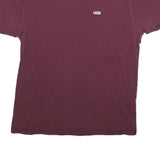 VANS Mens Maroon Classic Fit M Short Sleeve Crew Neck Cotton Blend T-Shirt