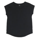 PUMA Womens Black Graphic T-Shirt UK 14 Short Sleeve Crew Neck Sport Casual