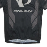 IZUMI Mens Black & Grey Cycling Jersey M Short Sleeve Zip Neckline Pearl Izumi