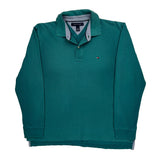 Tommy Hilfiger Polo Shirt - Medium Green Cotton