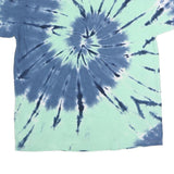 GILDAN Mens Blue & Green Tie Dye Destin Florida Graphic T-Shirt XL Short Sleeve