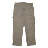 WRANGLER Mens Relaxed Cargo Cotton Blend Beige Trousers W32 L28 Casual Workwear
