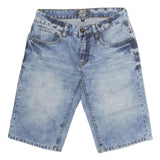 SAVVY DENIM Mens Light Blue Denim Shorts Casual Size L W32 Button Fly