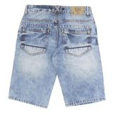 SAVVY DENIM Mens Light Blue Denim Shorts Casual Size L W32 Button Fly