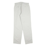 JULES Womens Cotton Blend White Regular Fit Straight Leg Trousers W31 L32 Casual