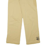 REEBOK Womens Polyester Blend Beige Relaxed Wide-Leg Trousers W28 L30 Zippered