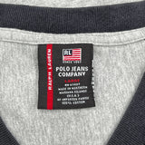 Polo By Ralph Lauren Spellout Long Sleeve T-Shirt - Large Gray Cotton
