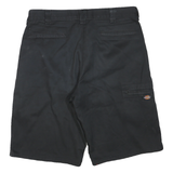 DICKIES Mens Black Casual Shorts L W36 Workwear Polyester Blend Comfortable