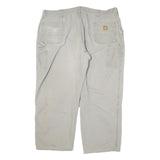 CARHARTT Mens Cotton Blend Beige Relaxed Straight Trousers W44 L28 Workwear