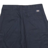 DICKIES Mens Navy Cargo Shorts L W34 Polyester Blend Casual Workwear