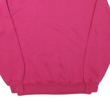 JERZEES Womens Pink Crew Neck Sweatshirt M Plain Cotton Blend Pullover