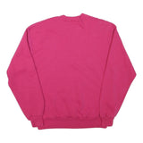 JERZEES Womens Pink Crew Neck Sweatshirt M Plain Cotton Blend Pullover