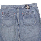 LUCKY BRAND Womens Blue Denim Mini Skirt Cotton Blend Zip Pocket Size M Casual