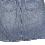 LUCKY BRAND Womens Blue Denim Mini Skirt Cotton Blend Zip Pocket Size M Casual