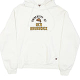 WESTHALL Mens White University Of New Brunswick Pullover Hoodie L Cotton Blend
