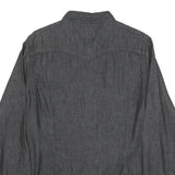 LEVI'S Womens Grey Cotton Blend Western Shirt L Button Pockets Casual Durable