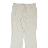 LEVI'S Womens Beige Cotton Blend Regular Straight Trousers W32 L32 Classic Zip