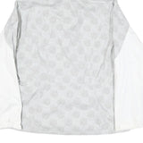 THE NORTH FACE Womens Grey & White Printed Outdoor Jacket L Polyester Blend Zip
