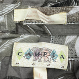 Campia Floral Hawaiian Shirt - Large Black Viscose