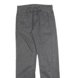 LEVI'S Mens Regular Fit Grey Cotton Blend Trousers W29 L32 Zip Closure Casual