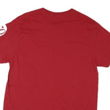 ADIDAS Mens Red Metros Graphic T-Shirt L Short Sleeve Crew Neck Cotton Blend