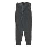 LEVI'S Womens Slim Black Denim Jeans W24 L26 Zip Closure Stylish