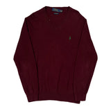 Polo By Ralph Lauren Sweater - Medium Burgundy Cotton