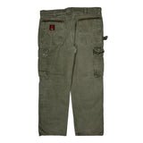 Wrangler Cargo Trousers - 38W 30L Green Cotton
