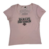 Philadelphia, Pa Harley Davidson Graphic T-Shirt - Large Pink Cotton