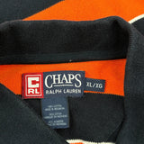 Chaps Ralph Lauren Striped Polo Shirt - XL Black Cotton