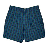 Dockers Checked Shorts - 34W 8L Blue Cotton