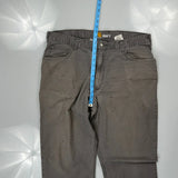 Carhartt Carpenter Trousers - 38W 34L Grey Cotton