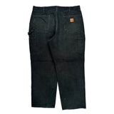 Carhartt Double Knee Carpenter Pants - 38W 30L Black Cotton