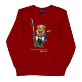 Age 6 Polo By Ralph Lauren Polo Bear Sweatshirt - XS Red Cotton