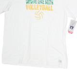 RUSSELL ATHLETIC Mens White Crystal Lake South Volleyball Graphic T-Shirt XL