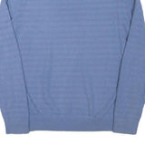 TED BAKER Mens Blue Patterned Plain Crew Neck Basic Knit Jumper M Cotton Blend