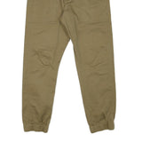 LEVI'S Mens Cotton Blend Khaki Slim Tapered Trousers W31 L26 Drawstring Casual