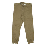 LEVI'S Mens Cotton Blend Khaki Slim Tapered Trousers W31 L26 Drawstring Casual