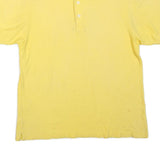BURBERRY Mens Yellow Polo Shirt M Cotton Blend Short Sleeve Plain Classic