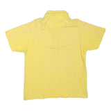 BURBERRY Mens Yellow Polo Shirt M Cotton Blend Short Sleeve Plain Classic